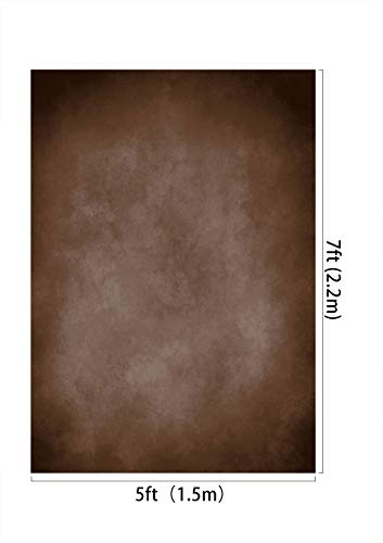 Kate 5x7ft Brown Portrait Backdrops Vintage Brown Backgrounds for Professional Photography Studio - color: Brown