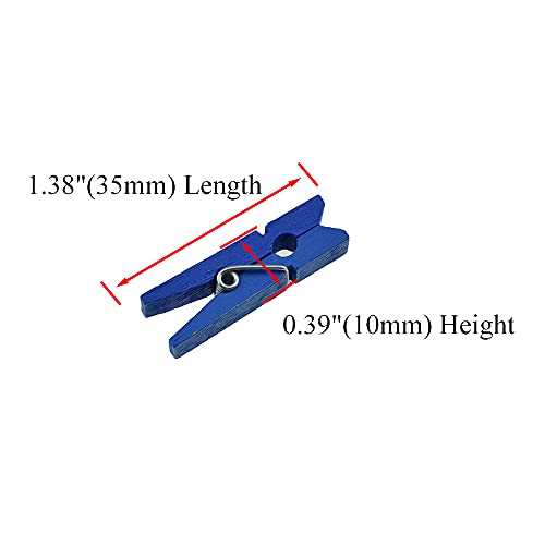 HAHIYO Colorful Wooden Clothes Pins Clothespins Small Do NOT Fall Apart 1.38 inches Length 50 Pack Sturdy Strong Springs No Rust No Discoloration for Laundry Bathroom Diy Craft photos Food Opened Bags - size: Colorful 1.38 inches 50 Pack