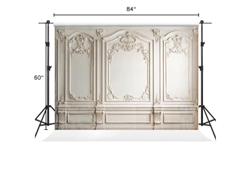 Kate 7×5ft Retro Indoor Backdrop Photography European Style Gypsum Pattern Background Classic Portrait Background Photography Studio Props Picture Video - size: 7×5ft