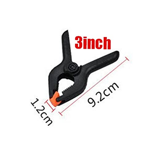 Woodworking Spring Clamps 3/4/6/9Inch Plastic Nylon Carpentry Clip Wood Fixing Tools Photo Studio Background Pipe Clamp(3inch) - size: 3inch
