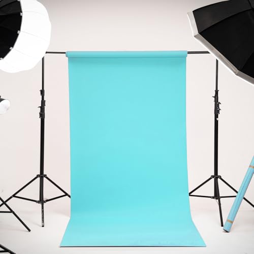 Kate Seamless Paper Backdrop for Photography Blue Photo Backdrop Paper (106.8''x32.8' Alpine) - color: Alpine, size: 106.8'' x 32.8'