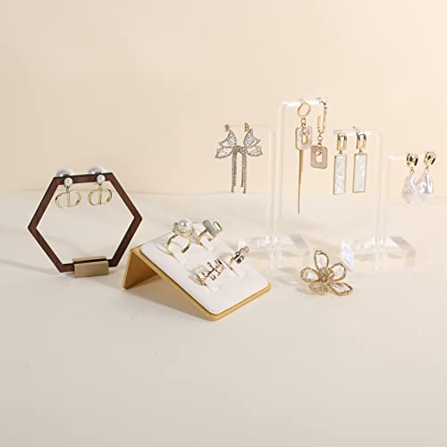 white ring display for selling, velvet white ring holder for jewelry, jewelry ring organizer【Velvet Ring Holder-White 】 - color: White