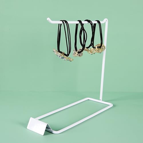 Multifuntional Jewelry Display Stand Showing Holder Alloy Texture Perfect for Necklaces Earrings and Bracelets Bouti - color: White