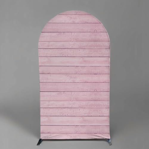 HUAYI Pink Wood Arch Backdrop Cover Girl Pink Farm Parties Chiara Backdrops Decorations Arched Wall Covers Stands Display Props Farm Party Banner GX239 2.5ft * 6ft - color: Gx239-arch Cover, size: W2.5ft by H6ft (75cm by 180cm)