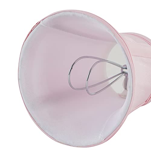 EFINEHOME Mini Lamp Shade Clip On Bulb for Candelabra Bulbs- Barrel Fabric Shade ONLY for Candle Bulbs Chandelier Wall Lamp DIY Lighting Accessories (1, Pink) - color: Pink