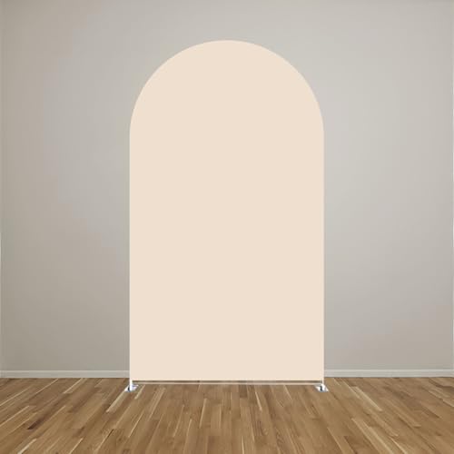 Beige Cielito Lindo Arch Backdrop Cover Mexican Theme Fiesta Wedding Birthday Party Decorations Arch Spandex Covers Baptismx Baby Shower Parties (2.6x6ft,G-3450) - color: G-3450, size: 2.6x6ft