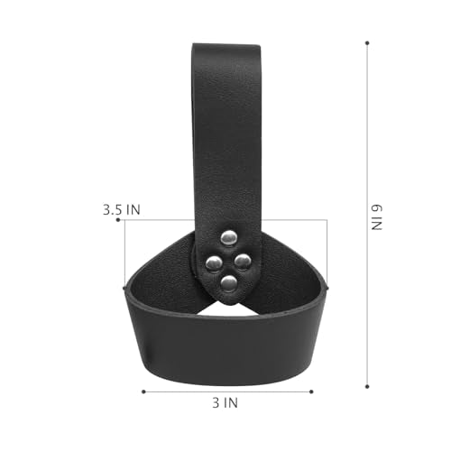 2Pcs Medieval Renaissance Belt, Leather Sword Holster Sword Holder Sheath Scabbard Belt for Adult Men Cosplay Props Knight Frog Case, Black
