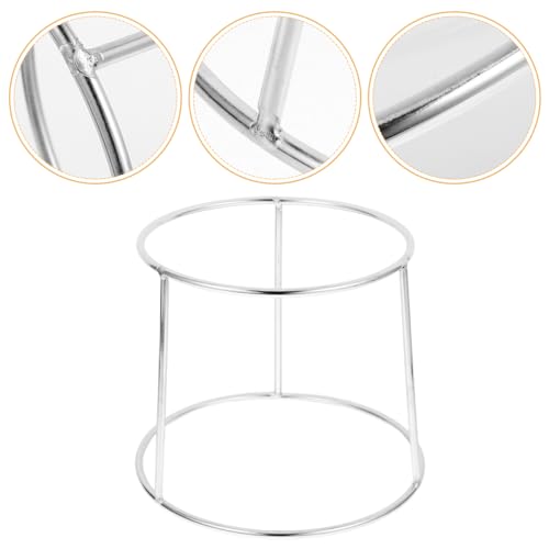SHOWERORO Two Tier Seafood Plate Rack Stainless Steel Double Layer Pizza Holder Stand for Serving Platters Ideal for Bbq Hotpot and Kitchen Display