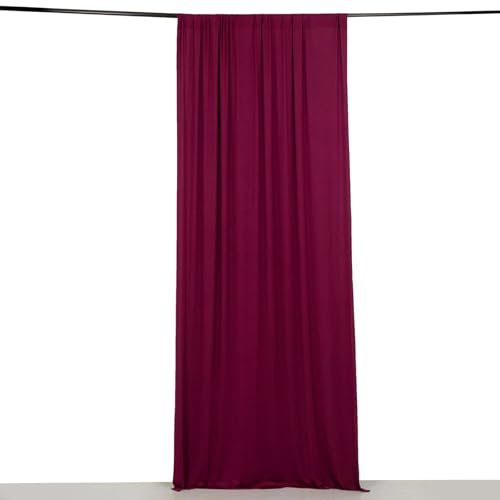 Efavormart 5ft x 10ft Burgundy 4-Way Stretch Spandex Backdrop Curtain, Wrinkle-Free Opaque Stage Panel for Moody Weddings and Ceremonies - color: Burgundy, size: 5ftx10ft
