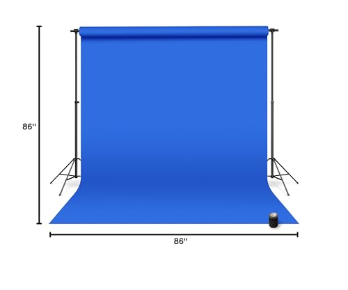 Denny Manufacturing - Seamless Paper Backdrop for Photography, Blue Seamless Paper Roll - Royal Blue (86 in x 36 ft) Includes Free Roll Black Gaffer Tape (2 in x 13 ft) - color: Royal Blue, size: 86 in x 36 ft