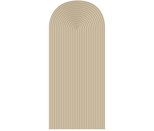 2D Printed Ripples Party Arch Cover, Beige, 6.5x3.3ft, Spandex, Round Top Frame, Stretchy Cover for Party Decoration - color: Beige Cover454, size: 6.5x3.3ft