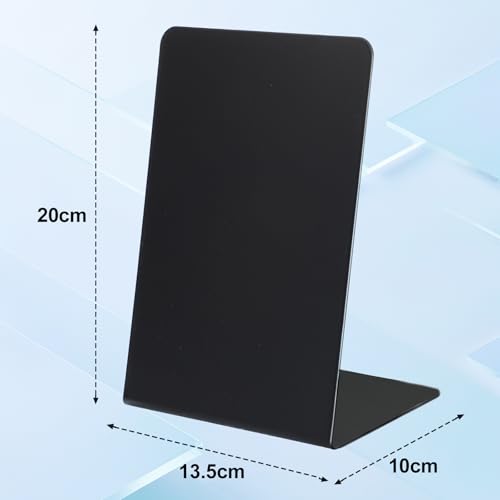 2 Pack Desk Magnetic Bulletin Board Metal Tabletop Memo Souvenir/Photos Display Board Magnet Display Stand for Home School Kitchen Office (2, Black, S) - color: Black, size: S