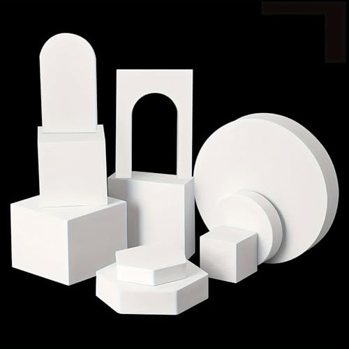 10PCS Geometric Posing Props Set for Photography – EVA Hard Foam Photo Styling Accessories for Jewelry, Cosmetics, Products – Flat Lay Display Blocks with Versatile Shapes & Angles