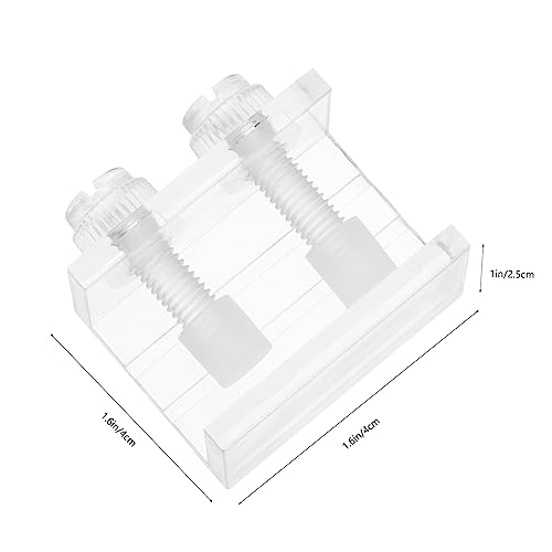 FOMIYES 2pcs Acrylic Background Clips for Fish Tank Aquarium Backdrop Fixing Clamps Non-Skid Design and Siphon Groove for Securely Mounting Tank Backgrounds