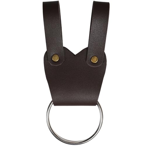 Medieval Knight Axe Hatchet Tomahawk Holder Belt Metal Ring Hanger Sword Frog LARP - color: Coffee