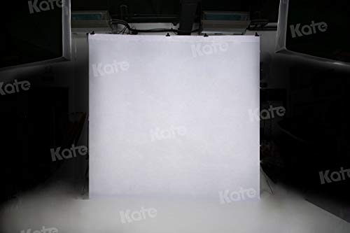 Kate 8ft×10ft Solid White Backdrop Portrait Photography Background for Photography Studio Children and Headshots Backdrop for Photoshoot Background Screen Video Recording Parties Curtain - color: White, size: 8x10ft