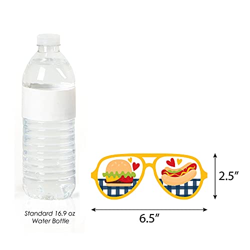 Big Dot of Happiness Missed You BBQ Glasses - Paper Card Stock Backyard Summer Picnic Party Photo Booth Props Kit - 10 Count