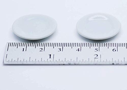 1shopforyou 10 White Round Dish Mini Ceramic Plates Decorative Accents – Small Display Pieces for Home Décor & Craft Styling