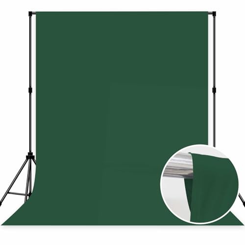 Photo Backdrop Deep Green Background Fabric Professional Photography Solution 5x7ft Seamless Design Eliminate Wrinkles Natural Theme Photography and Flower Background - color: Deep green, size: 5x7ft