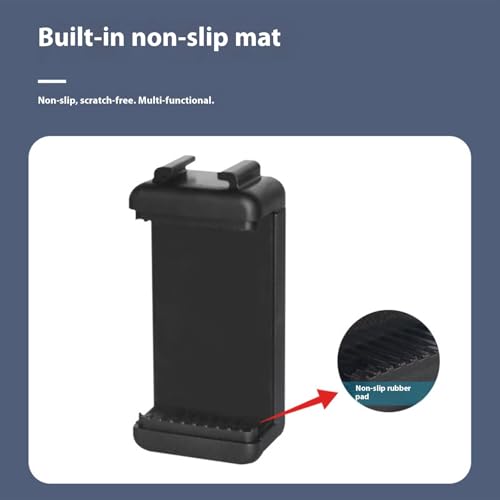Flexible Mobile Mounting Systems Cold Shoe & Double Screw Holes Adjustable Phone Clip for Photography Accessories Expandable Phone Holder with Cold Shoe Mount