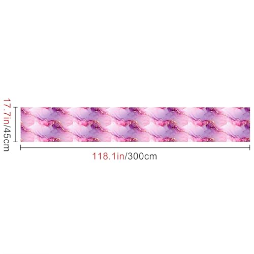 HOMETITUTE Pink Purple Marble Wallpaper Peel and Stick Ink Art Contact Paper Wall Paper Stick 118.1" x 17.7" Self Adhesive Removable Vinyl Wall Covering for Bedroom Vanity Accent Decor - color: Pink Purple Marble