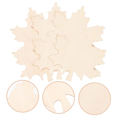 Veemoon 6pcs Mini Cutting Board Maple Leaf Shape Blank Boards for Thanksgiving Christmas Decor for Photography Props Fruit Serving Platters Unfinished Crafting Tray