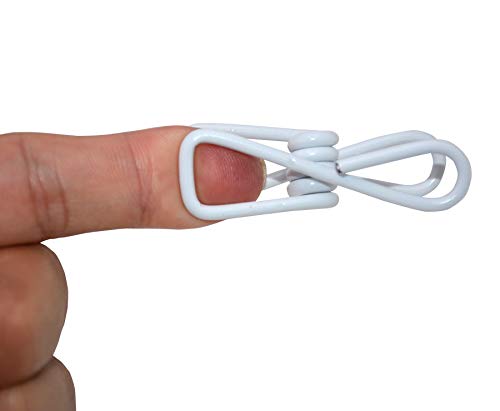 30 Pcs 2 Inch White Chip Clips, PVC Coating High Elasticity Strength Clothes Pins, Food Clips and Bag Clips