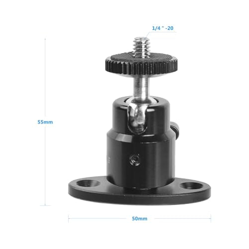 CAMVATE 1/4"-20 Mini Ball Head with Ceiling Mount for CCTV & Video Wall Monitors Mount - 1991