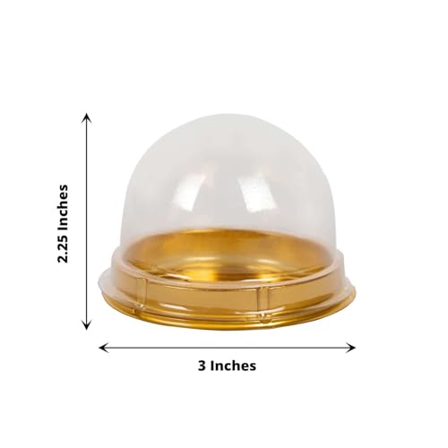 Efavormart 50 Pack 3 inch Gold Round Mini Cupcake Containers with Clear Dome Lids, Individual Dessert Display Boxes for Wedding Favors and Boutique Bakeries - color: TYPE1