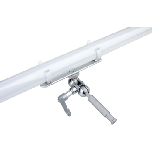 Kupo Kino Flo Fluorescent Lamp Holder with Double Spring Steel Clips and Swivel Ball Joint for Grip Head Mounting in Photography and Video Lighting (KG400712)