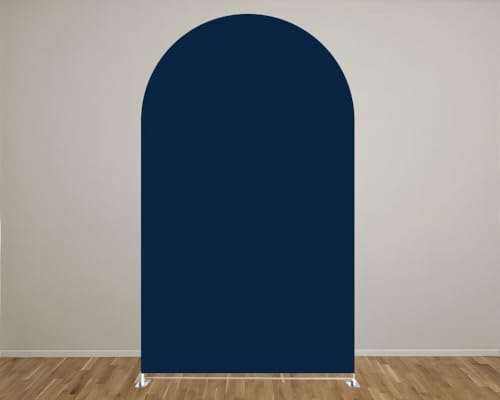 Dark Blue Arch Backdrop Cover for Birthday Party Baby Shower Decoration Arched Wall Covers Stands Display Supplies - color: GX-752, size: W30''byH72'' (2.5X6ft)