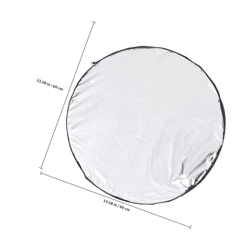 Kichvoe 5-in-1 60cm Folding Light Reflector Board for Photography, Portable Reflective Diffuser Panel with Soft Light and Background Use, Camera Lighting Accessory for Studio and Outdoor