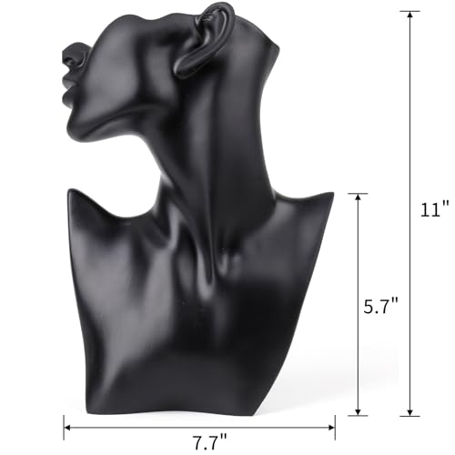 SOUJOY Jewelry Mannequin Display, Resin Display Stand Bust, Boutique Earring Holder Organizer for Show Jewelry, Necklace, Earrings, Rings
