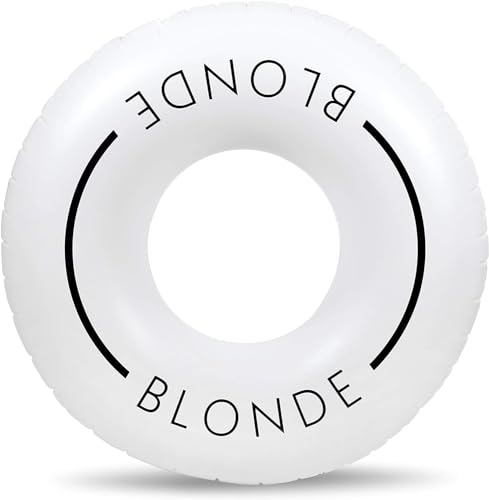 Loteli Swim Ring Float - Minimal Aesthetic Inflatable Swim Ring | Classic Prop for Party, Photo Shoot, Summer Fun & Relaxation | Durable & Easy to Inflate - color: Blonde, size: 1 Pack