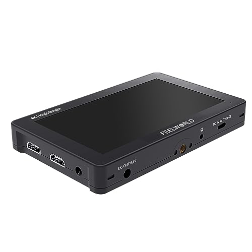 FEELWORLD F6 Pro +NP-F970 Battery, Charger, Storage Case kit, 5.5 Inch 4K HDMI Touch Screen On-Camera Monitor 1600nits High Bright FHD 1920x1080 Filed Monitor with F970 External Install and Power kit