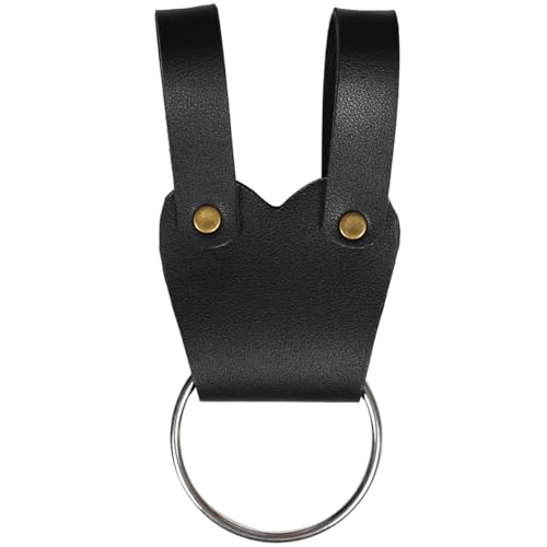 Medieval Knight Axe Hatchet Tomahawk Holder Belt Metal Ring Hanger Sword Frog LARP - color: Black