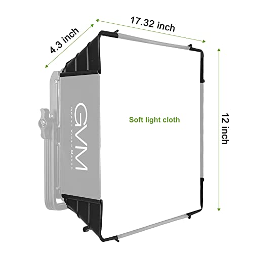 GVM Foldable Softbox Diffuser with Grid Beehive for RGB 1500D Series LED Video Light, Suitable for Studio Lighting, Portrait Photography, Video Lighting, Led Panel