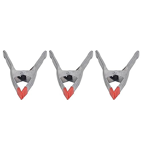 9 Inch Iron Galvanizing A Shape Spring Clamp 3PCS, Woodworking Clip for Fixing Tarpaulins, Lids, Photography Backgrounds