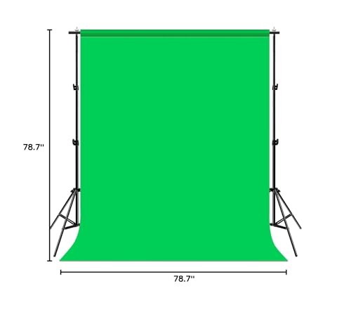 PULUZ Green Screen Backdrop with 4 Fixing Clip, 6.6 x 6.6 Ft Photography Chroma Key Greenscreen Background for Streaming Zoom, Live Streaming, Photo Video Studio - size: 6.6 x 6.6 Ft