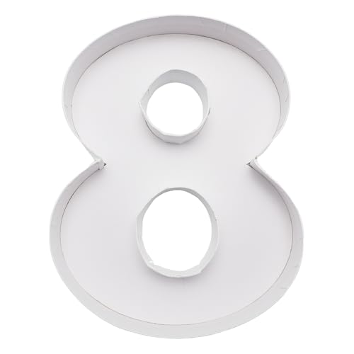 Charcuterie Cardboard Number Fillable Shaped Treat Decorative Box Anniversary Birthday Table Centerpiece (8 Style, 9inch) - size: 9inch, style: 8 Style