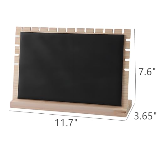 11.7"x7.6" Horizontal Necklace Jewelry Display Stand with Leather Soft Mat Wood Necklace Pendant Tabletop Display Storage Holder for Home Selling Shows - color: Black, size: Medium