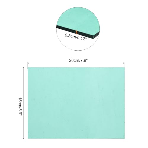 MECCANIXITY Stained Glass Sheet Mosaic Tile 7.9 Inch x 5.9 Inch Lake Blue Stained Glass Sheets for Crafts DIY Art Project - color: Lake Blue