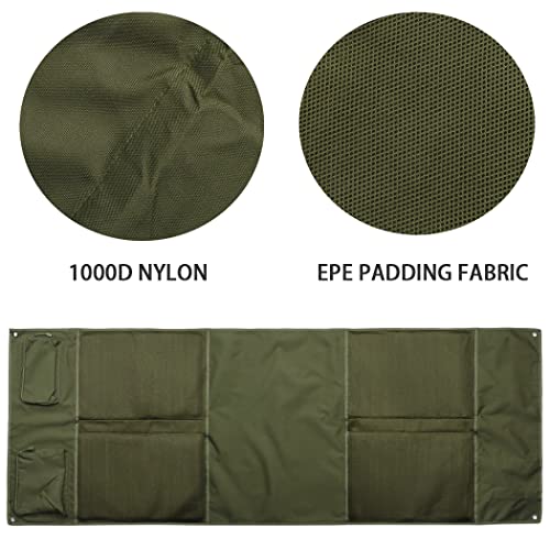 MOZETO Shooting Mat, Extra Large Folded Shooting Mats Prone Padded Hunting Accessories for Range Hunting - color: Green
