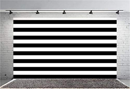 AOFOTO 10x6ft Black and White Striped Photography Backdrop Streak Textured Background Birthday Party Decoration Photo Studio Props Baby Shower Banner Adult Elder Girl Boy Wallpaper - size: 10x6ft