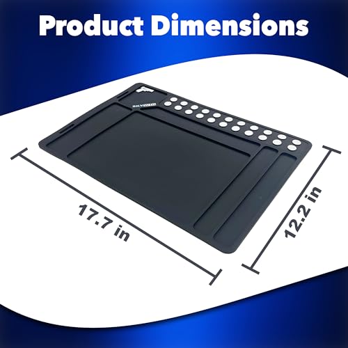 Skywin Cleaning Mat - Anti-Slip Shooting Mat for Gun Cleaning Mat, Magnetic Mat, Rubber Mat Repair Workbench Mat for Gun Mats Cleaning - style: Square (17x12 IN)