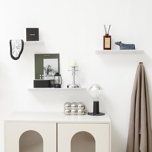 JOOM Metal Floating Shelf - Floating Shelf, Bathroom Shelf, Display Shelves for Wall Storage (White, 8Inch) - color: White, size: 8 Inch-Two Pack