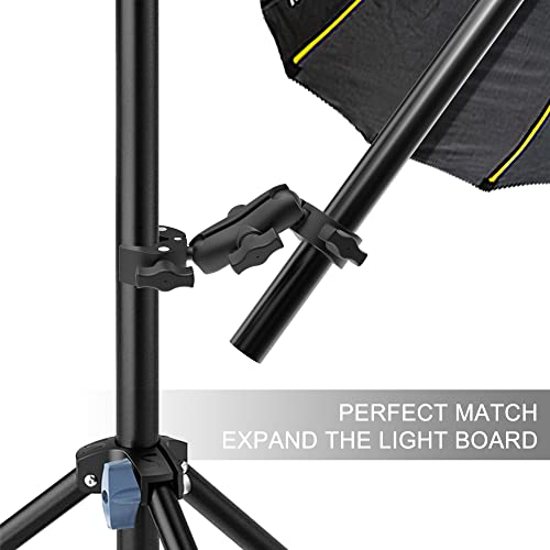 Taisioner Double Super Clamp Mount Umbrella clamp Camera Clamp Pole Clamp for Monitor Bracket Magic Socket Arm Desk Photo Studio Light Stand, Photography Reflector, Flag Holder Mount, Cross Bar - size: Double clamp