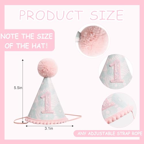 KOJIN 1st Birthday Hat for Baby Girl/Boy - First Birthday Decorations, Cake Smash Photo Prop - color: Light Green