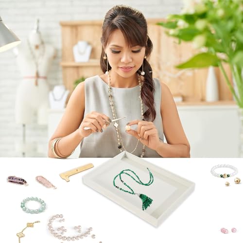 2pcs/Set Velvet Jewelry Tray, Grids Large Storage Tray for Bracelet Bangle Beads Display, Jewellery Organizer Box Tray for Home Drawer or Shop Store Selling Show (Beige Velvet) - color: Beige, size: 1 Grid