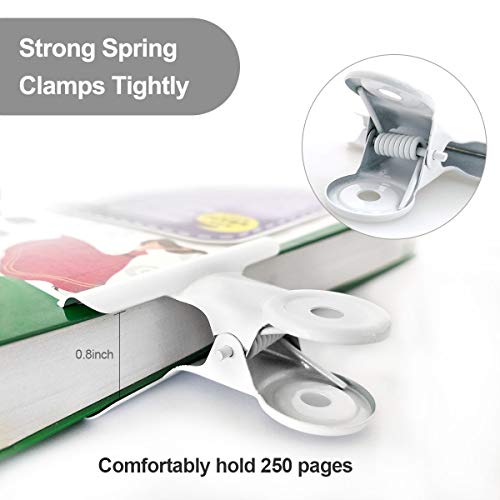 Coideal Large White Bull Clips - 12 Pack Metal Hinge Paper Clips File Clamps for Crafts, Food Bags, Drawings, Photos at Home Kitchen & Office (2 1/2 Inch) - color: White